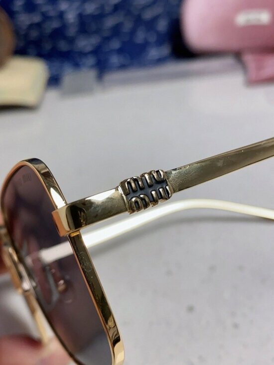Miu Miu Oversized Square Metal-Frame Sunglasses main image 4